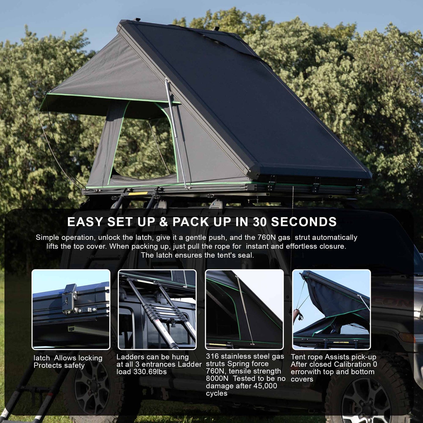 Bamatent Naturnest Polaris Plus Triangle Roof Top Tent