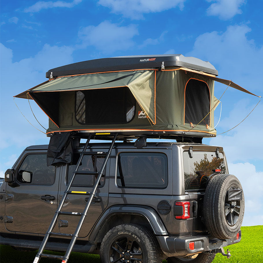 Naturnest Rooftop Tent Hard Shell, Nature Nest Roof Top Tent Hardshell Rooftop Tent for Van Jeep SUV Truck Car Tents for Camping SUV Tent for Car Roof Tent, Naturenest Roof Top Tent Camping