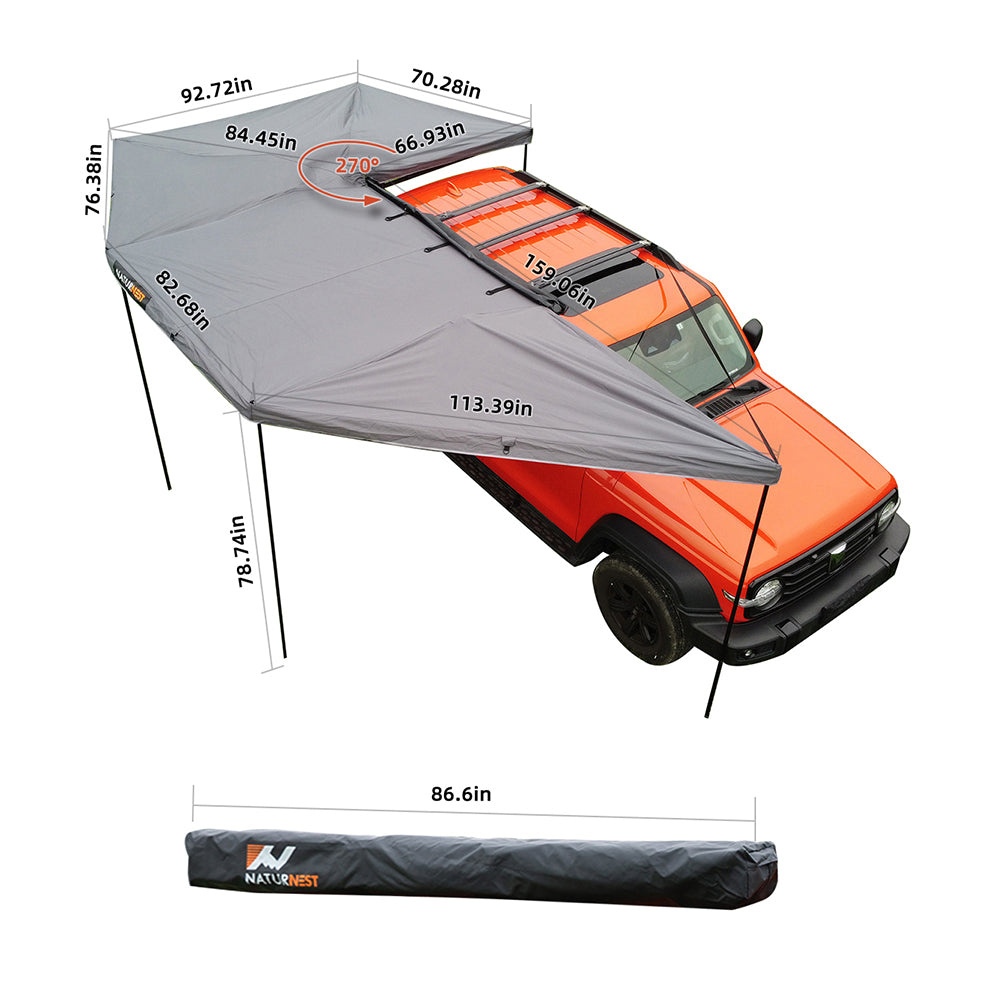 Bamatent Naturnest 270 Car Awning Plus Passenger Side